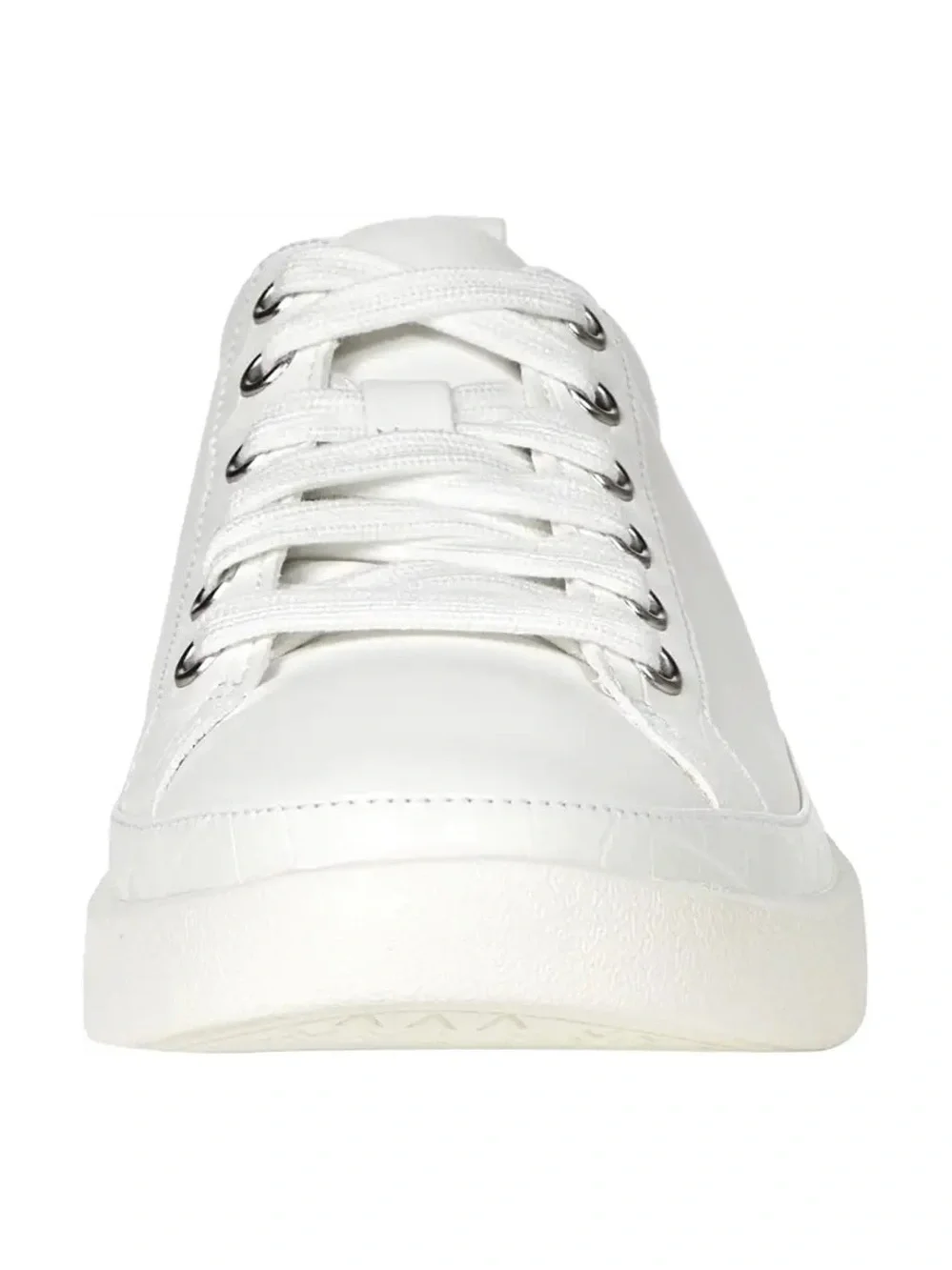 Vionic Winnie Leather White Low-Profile Lace-Up Sneakers